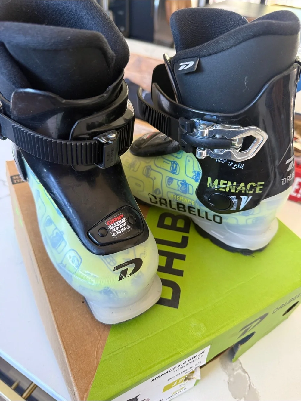 Dalbello Menace Jr Kids Snow Boots in Neon Yellow and Black